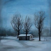 "Winter", Aquarell auf Papier, 26,5 x 20,5 cm, 2021